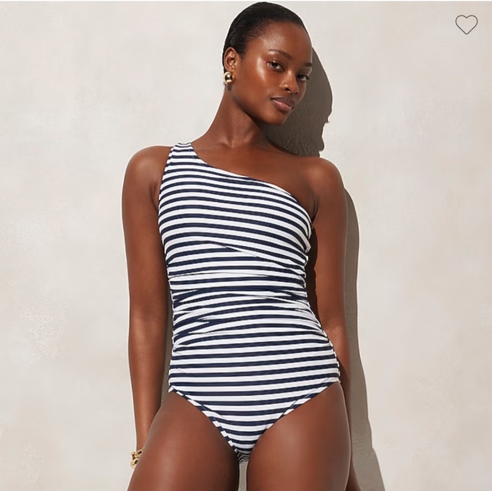 J. Crew ruched one-shoulder one-piece swimsuit